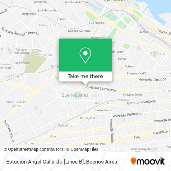 Mapa de Estación Ángel Gallardo [Línea B]
