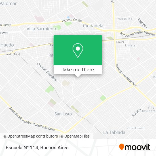 Escuela N° 114 map