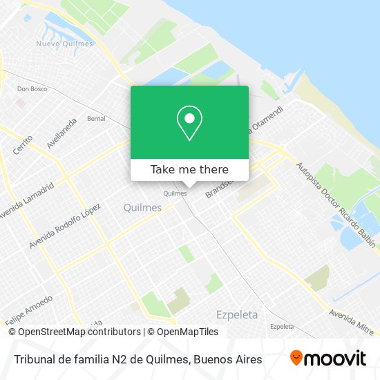 Mapa de Tribunal de familia N2 de Quilmes