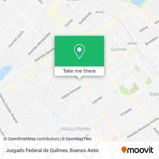 Juzgado Federal de Quilmes map