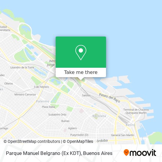 Mapa de Parque Manuel Belgrano (Ex KDT)