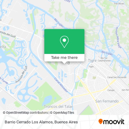 Barrio Cerrado Los Alamos map