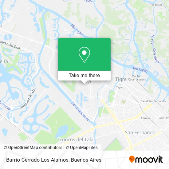 Mapa de Barrio Cerrado Los Alamos