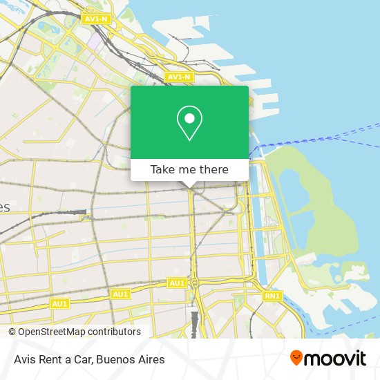 Avis Rent a Car map