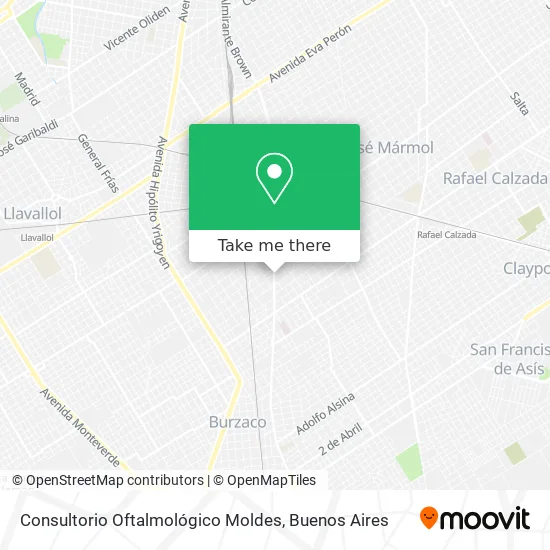 Mapa de Consultorio Oftalmológico Moldes