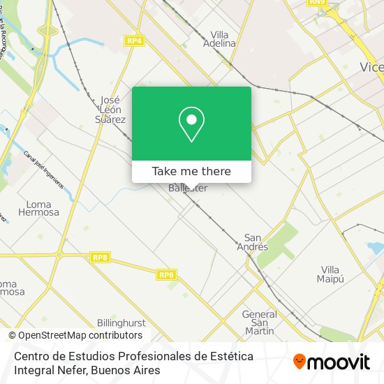 Centro de Estudios Profesionales de Estética Integral Nefer map