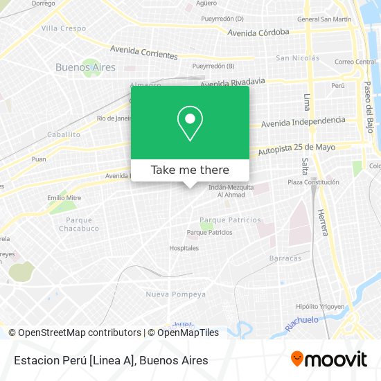 Mapa de Estacion Perú [Linea A]
