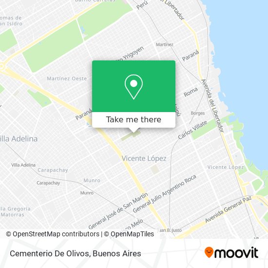 Mapa de Cementerio De Olivos