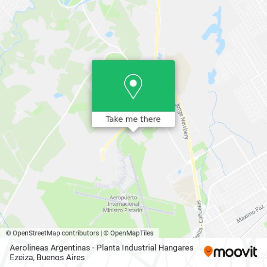 Aerolineas Argentinas - Planta Industrial Hangares Ezeiza map