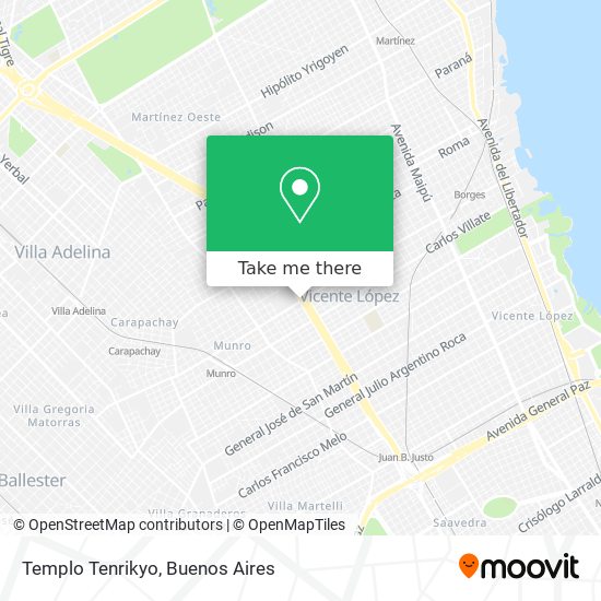 Templo Tenrikyo map
