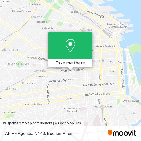 AFIP - Agencia N° 43 map