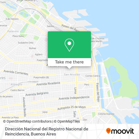 Dirección Nacional del Registro Nacional de Reincidencia map