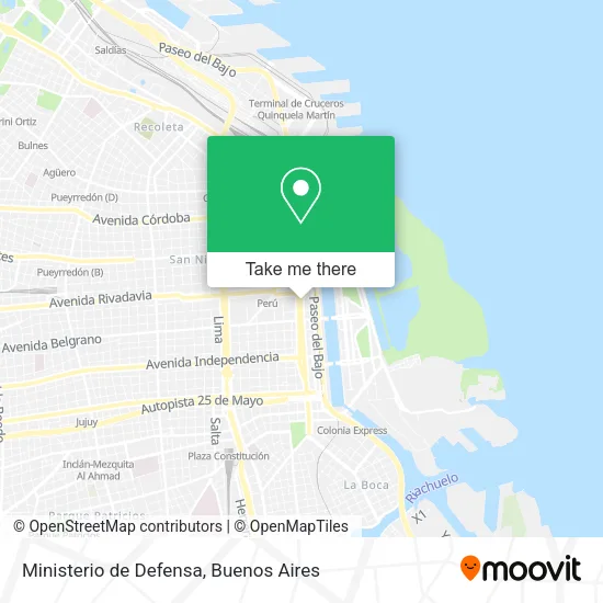 Ministerio de Defensa map