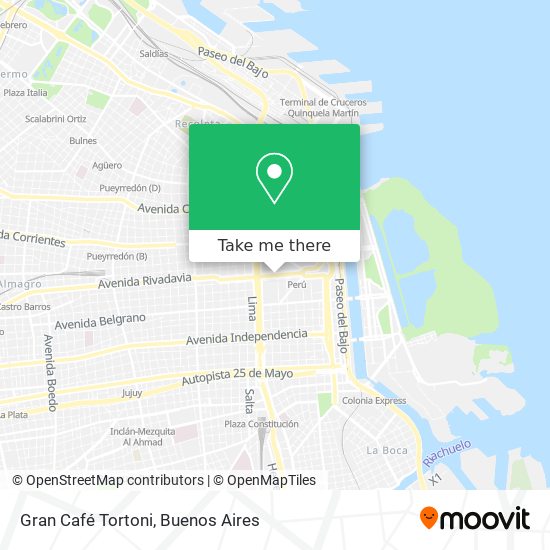 Gran Café Tortoni map