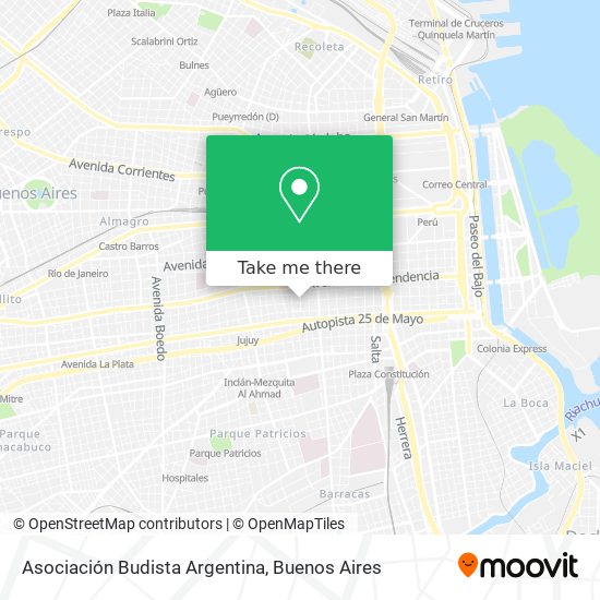 Mapa de Asociación Budista Argentina