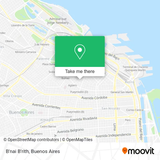 Mapa de B'nai B'rith