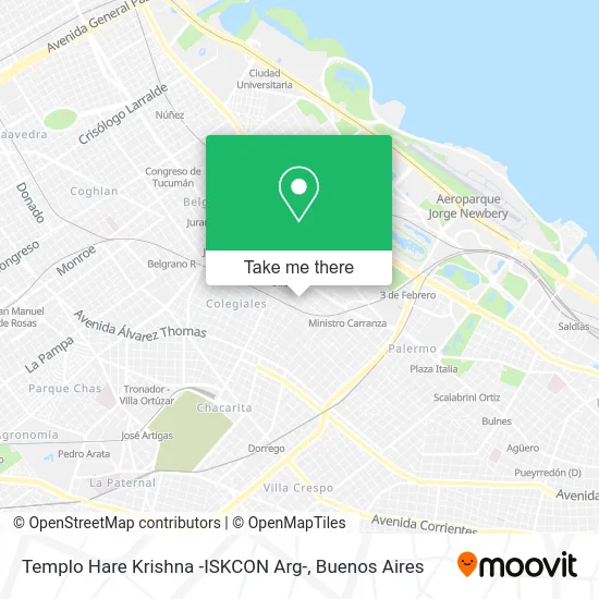 Templo Hare Krishna -ISKCON Arg- map