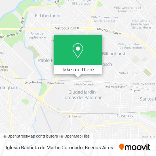 Iglesia Bautista de Martín Coronado map