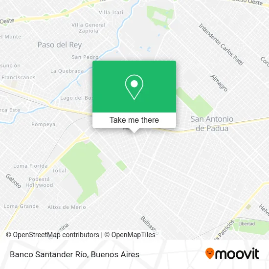Banco Santander Río map