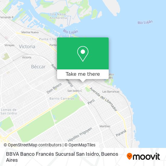 BBVA Banco Francés Sucursal San Isidro map