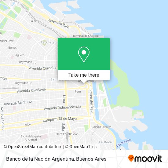 Banco de la Nación Argentina map