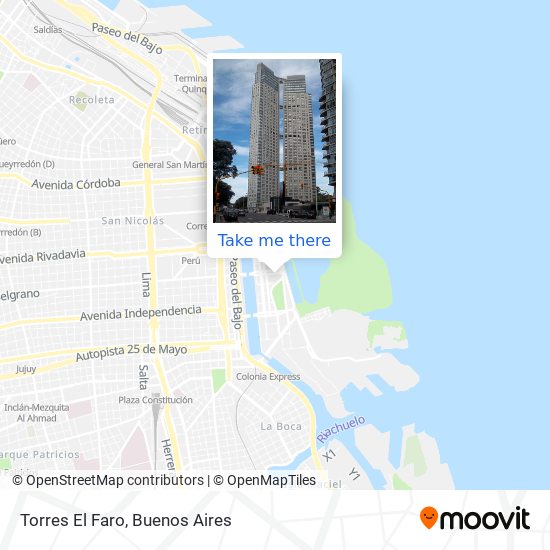 Torres El Faro map