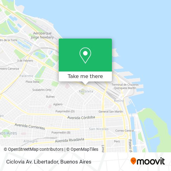 Ciclovía Av. Libertador map