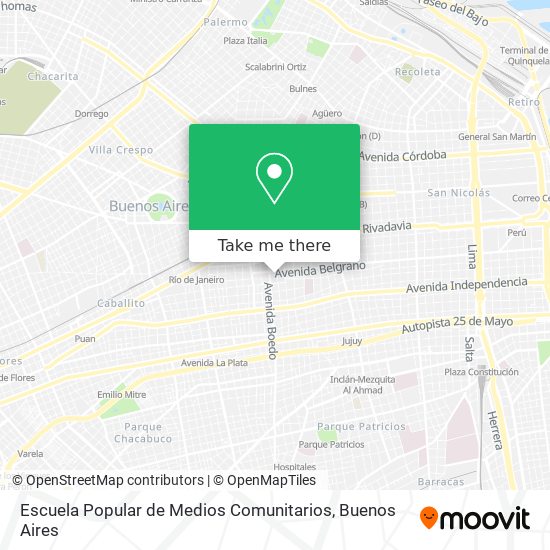 Mapa de Escuela Popular de Medios Comunitarios