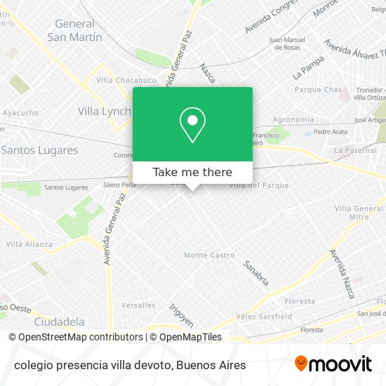 colegio presencia villa devoto map