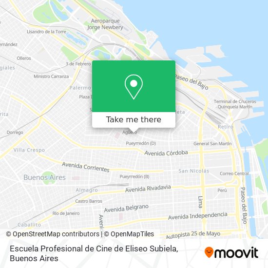 Escuela Profesional de Cine de Eliseo Subiela map