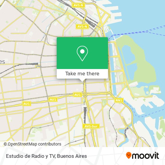 Estudio de Radio y TV map