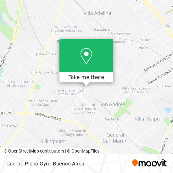 Cuerpo Pleno Gym map