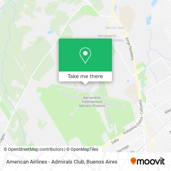 American Airlines - Admirals Club map