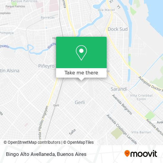 Bingo Alto Avellaneda map