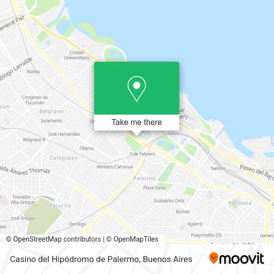 Mapa de Casino del Hipódromo de Palermo