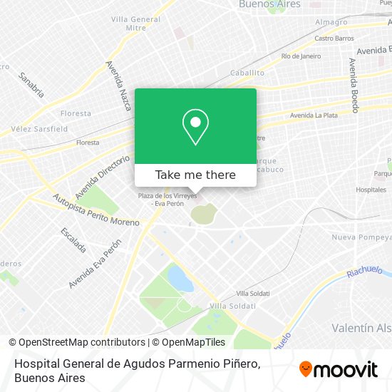 Mapa de Hospital General de Agudos  Parmenio Piñero