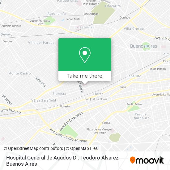 Hospital General de Agudos  Dr. Teodoro Álvarez map