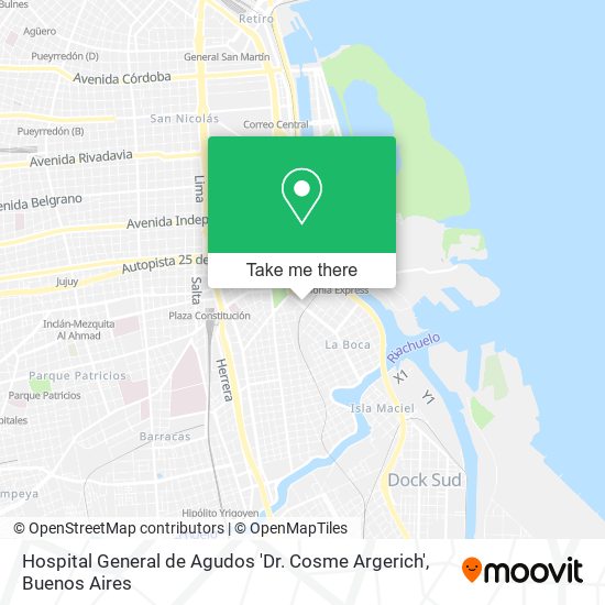 Hospital General de Agudos 'Dr. Cosme Argerich' map