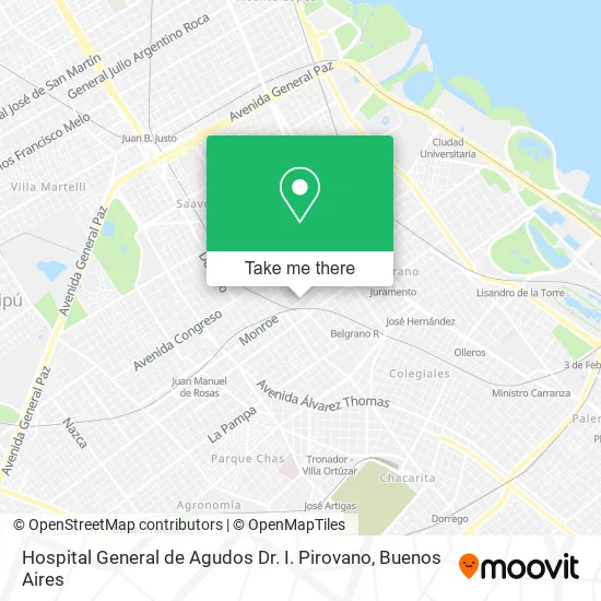 Mapa de Hospital General de Agudos  Dr. I. Pirovano