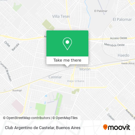 Mapa de Club Argentino de Castelar