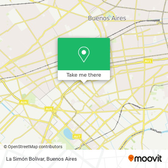La Simón Bolívar map