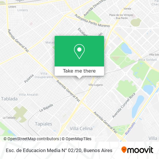 Esc. de Educacion Media N° 02 / 20 map