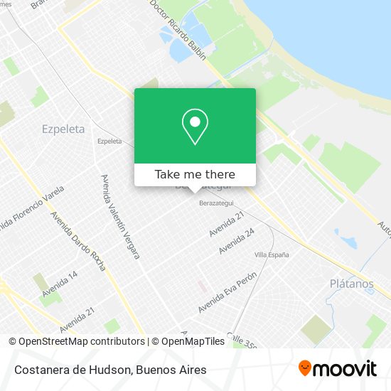 Costanera de Hudson map