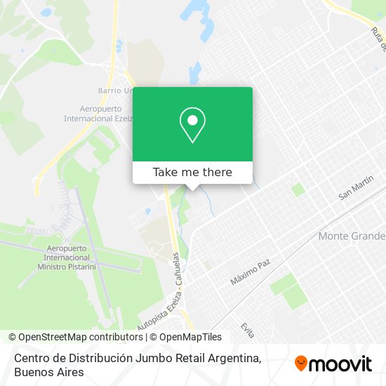 Centro de Distribución Jumbo Retail Argentina map