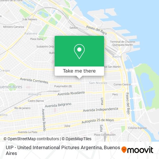 UIP - United International Pictures Argentina map