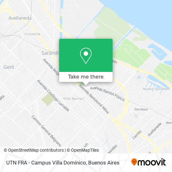 UTN FRA - Campus Villa Domínico map