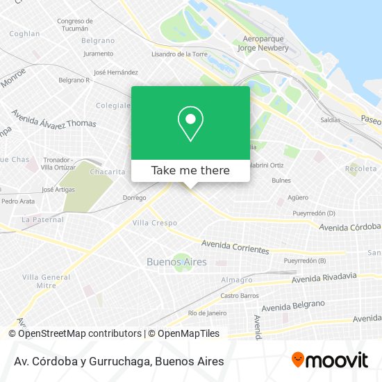Av. Córdoba y Gurruchaga map