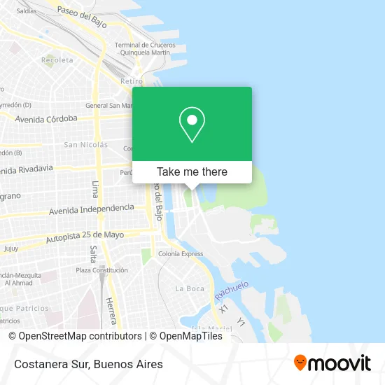 Costanera Sur map
