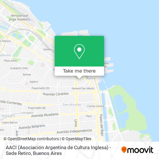 AACI (Asociación Argentina de Cultura Inglesa) - Sede Retiro map