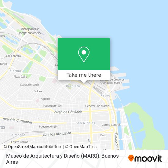 Mapa de Museo de Arquitectura y Diseño (MARQ)